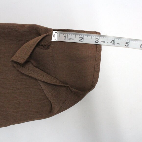 Karen Scott Women's XL Brown Button Down Tunic Top & Decorative Trim - Picture 10 of 11